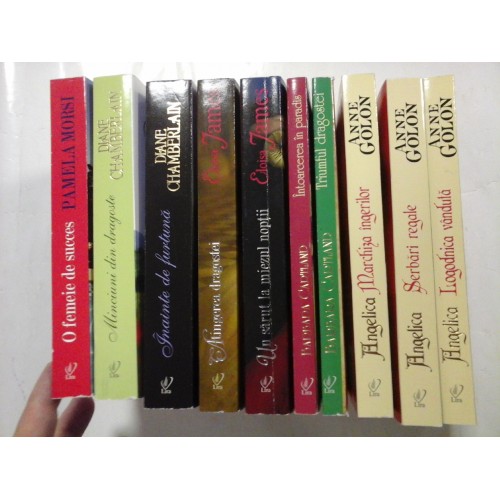   (10 ROMANE): 3 romane de ANNE  GOLON + 2 romane de BARBARA  CARTLAND + 2 romane ELOISA  JAMES + 2 romane DIANE  CHAMBERLAIN + 1 roman PAMELA  MORSI  (Romane de dragoste)  